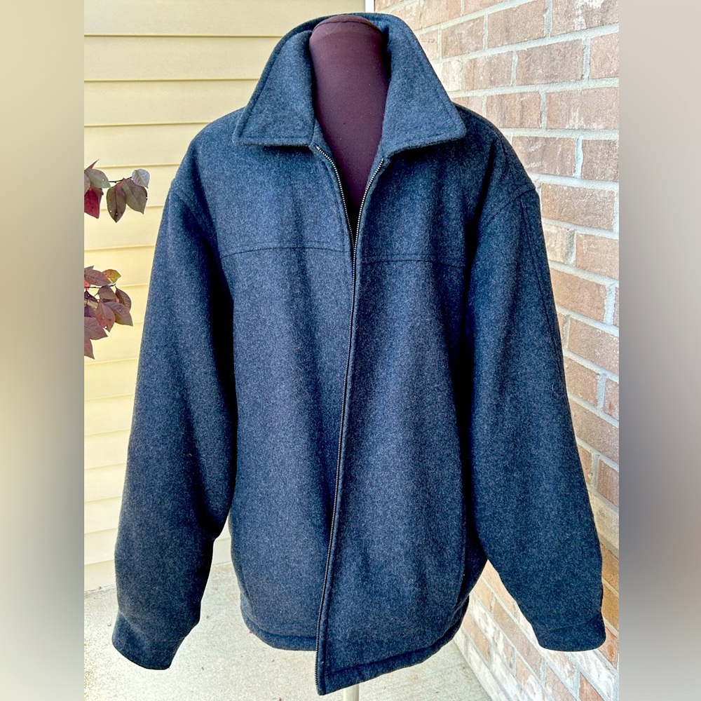 London Fog Charcoal Bomber Jacket